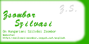zsombor szilvasi business card